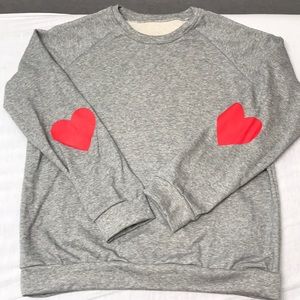 Sweatshirt w/heart elbows